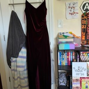 Betsy and adam Macy’s formal dress, maroon, size 8